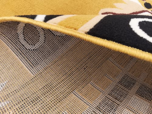 Image of Home Decore Acrylic Carpet for Your Living Room & Drawing Room Aywhere in Your Home (150x210 Yellow Colour)- 5x7 Feet
