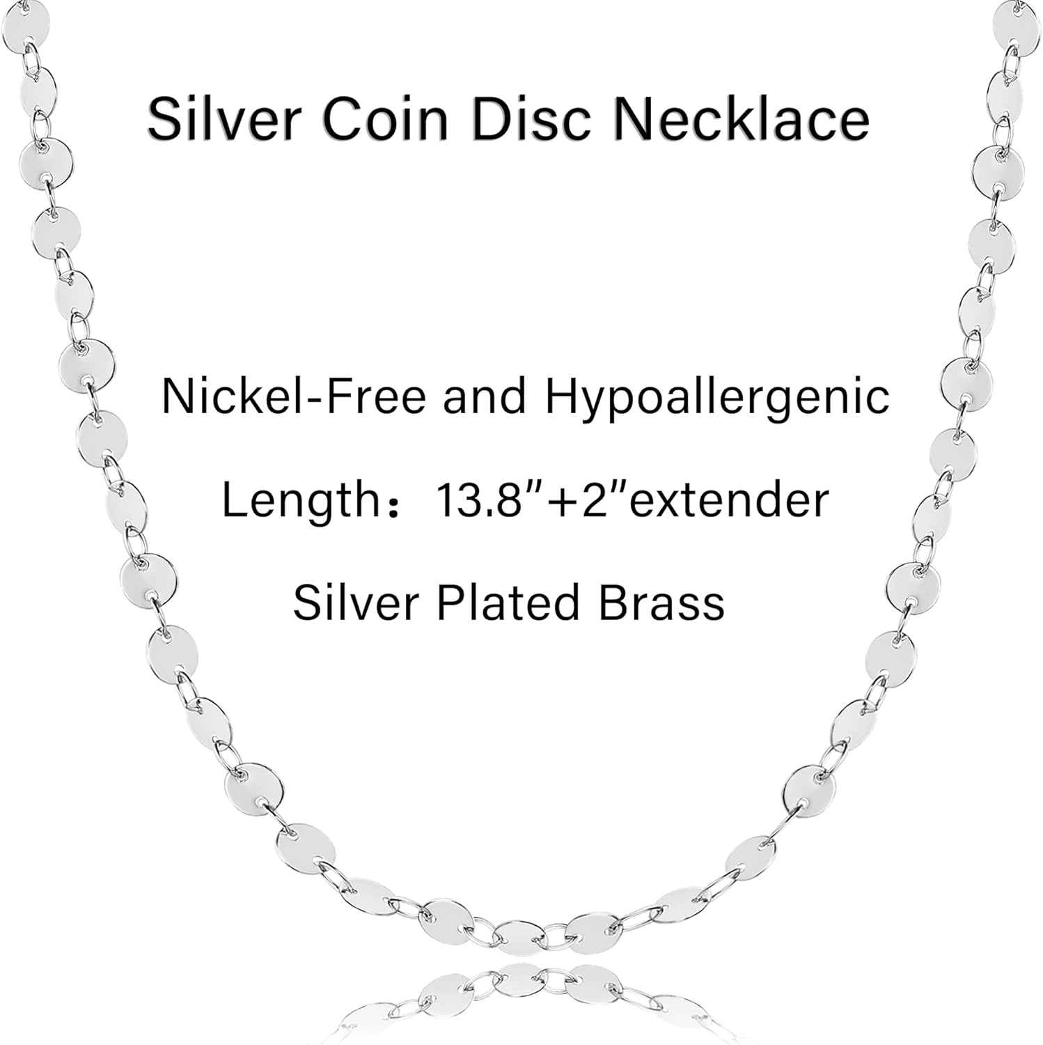 CHESKY 14k Gold Plated/Silver Plated Dainty Necklace for Women, Trendy Satellite Choker Necklace Thin Beaded Layered Choker Necklaces Discs Paperclip Chain Necklaces Womens Simple Jewelry - Image 6