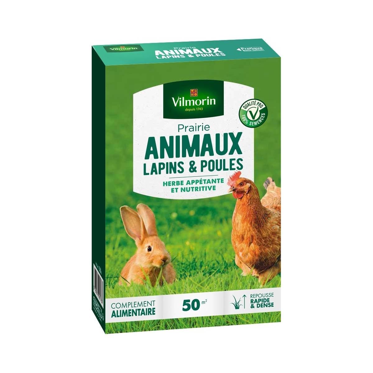 Vilmorin Prairie Animaux Lapins et Poules, 5.80 x 14.5 x 22 cm