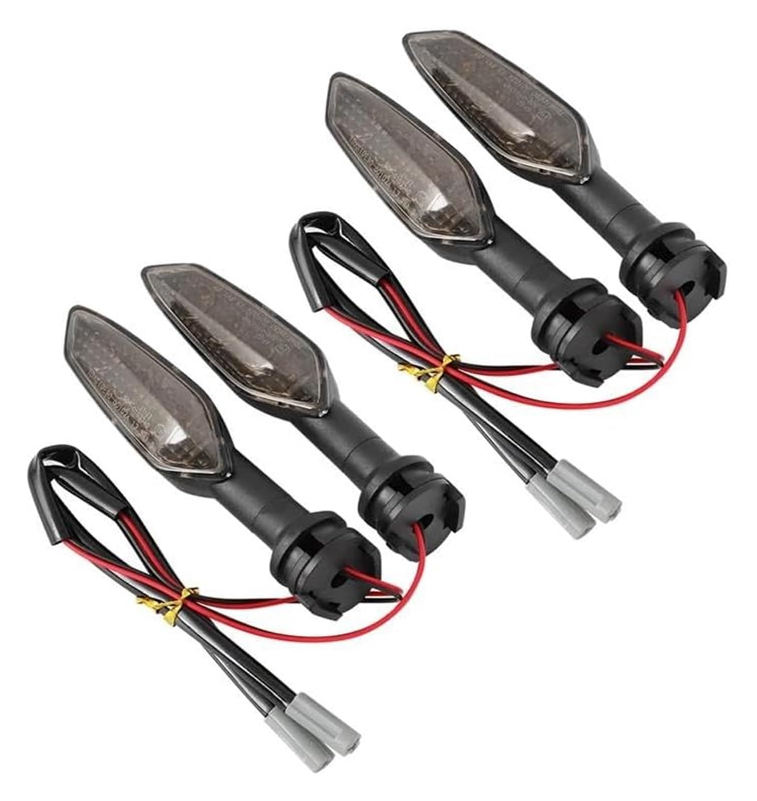 para Yamaha YZF R6 R1 R3 R7 R9 R15 MT07 MT09 para Tenere 700 para Tracer 900 FZ 16 1 Luz Indicadora De Señal Giro LED Funcionamiento Moto Intermitentes Indicadores | 4pcs Smoked