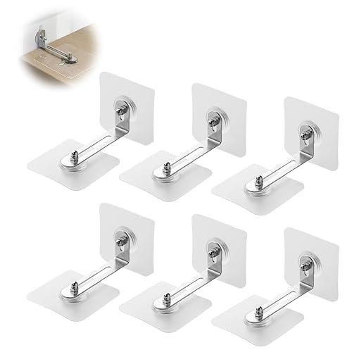 Lot de 6 Ancrage Meuble Anti-Basculement, Kit Fixation Murale Adhésif