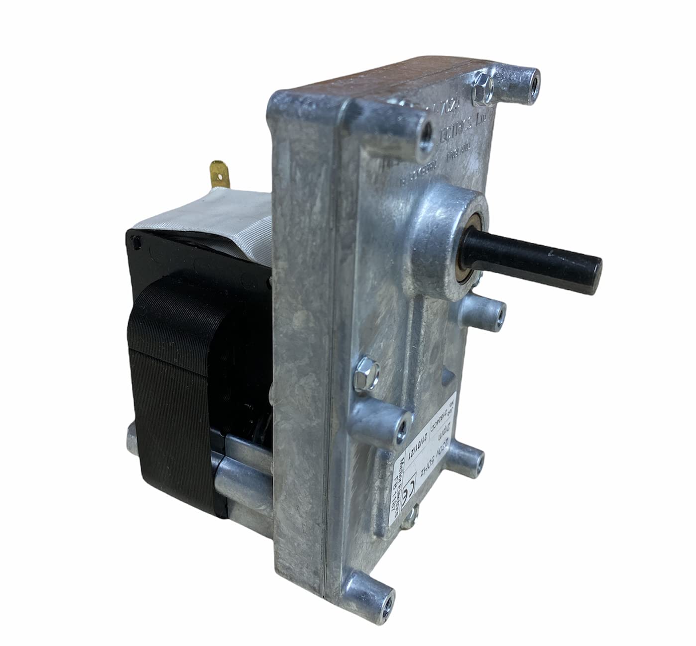 eRicambi, Motoriduttore FB1146 per Stufe a Pellet serie T3, Velocità 5,3rpm, Pacco Lamellare 50mm, Ø Albero 8,5mm, Senso di Rotazione Oraria, Spianatura Singola, Lincar Ecoteck Moretti Ravelli Ungaro