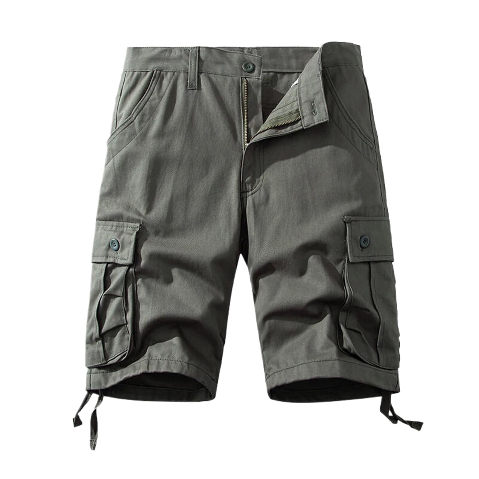 Bermudas de algodón para hombre, estilo casual, para deportes, hasta la rodilla, ropa de calle
