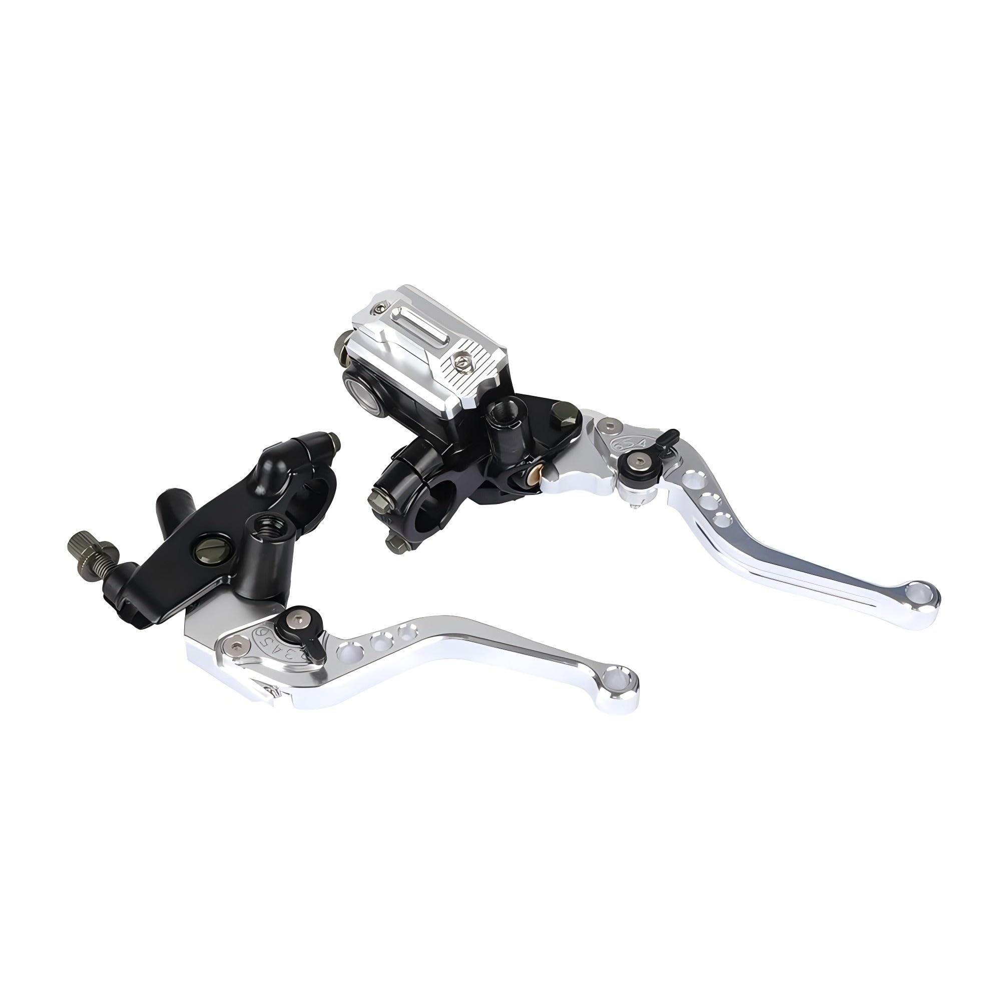 Levier de frein Racing 7/8" 22 mm en alliage argenté avec maître-cylindre