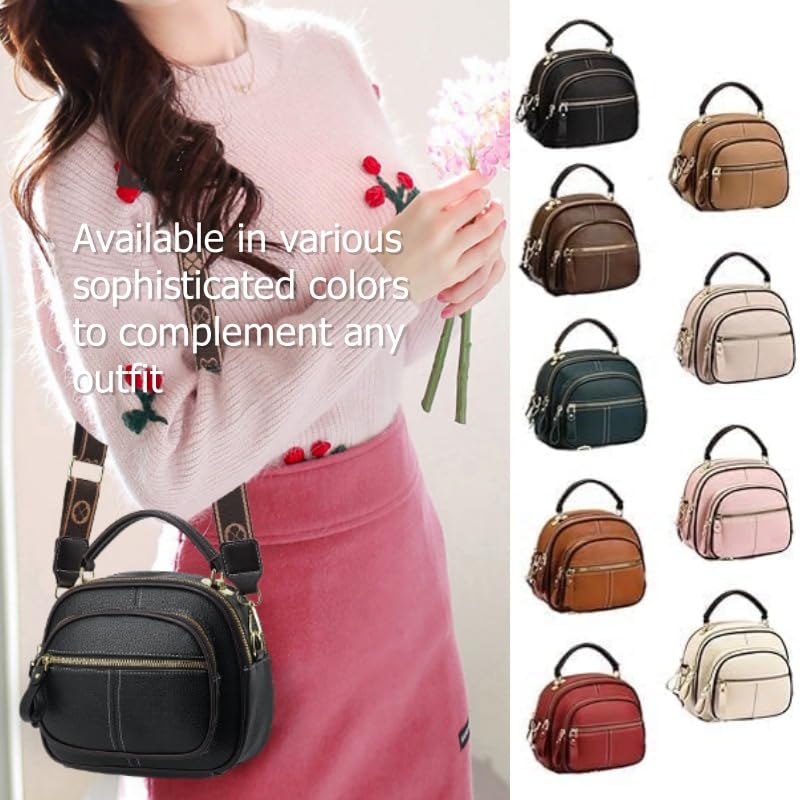 Bousalutend Classic Multifunctional Compartment Crossbody Bag, Women's Stylish Handbag, Retro PU Leather Shoulder Bag2