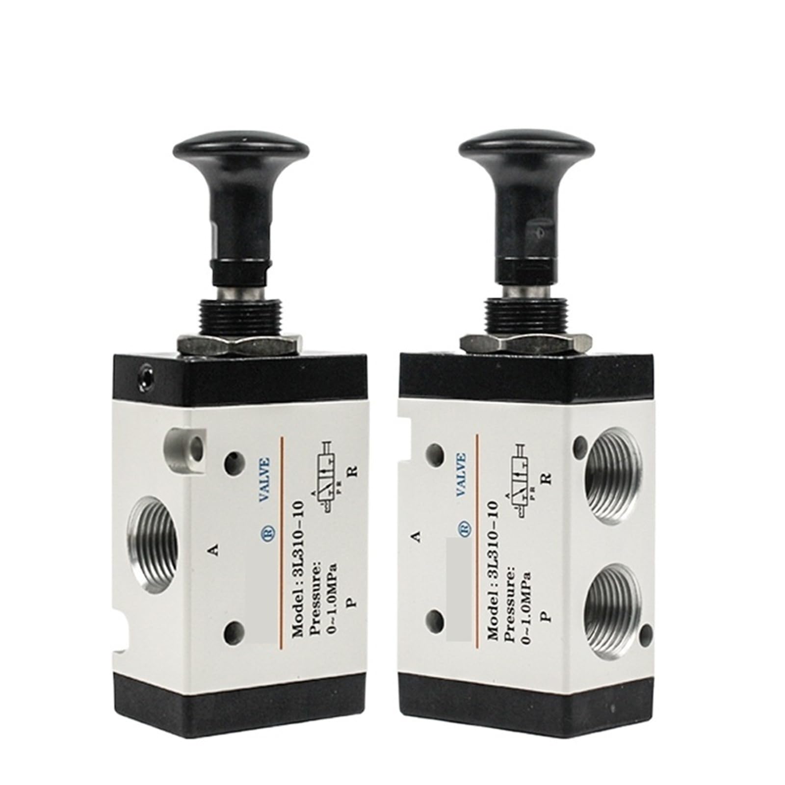 Vanne électromagnétique 4L310-10 de commande manuelle pneumatique