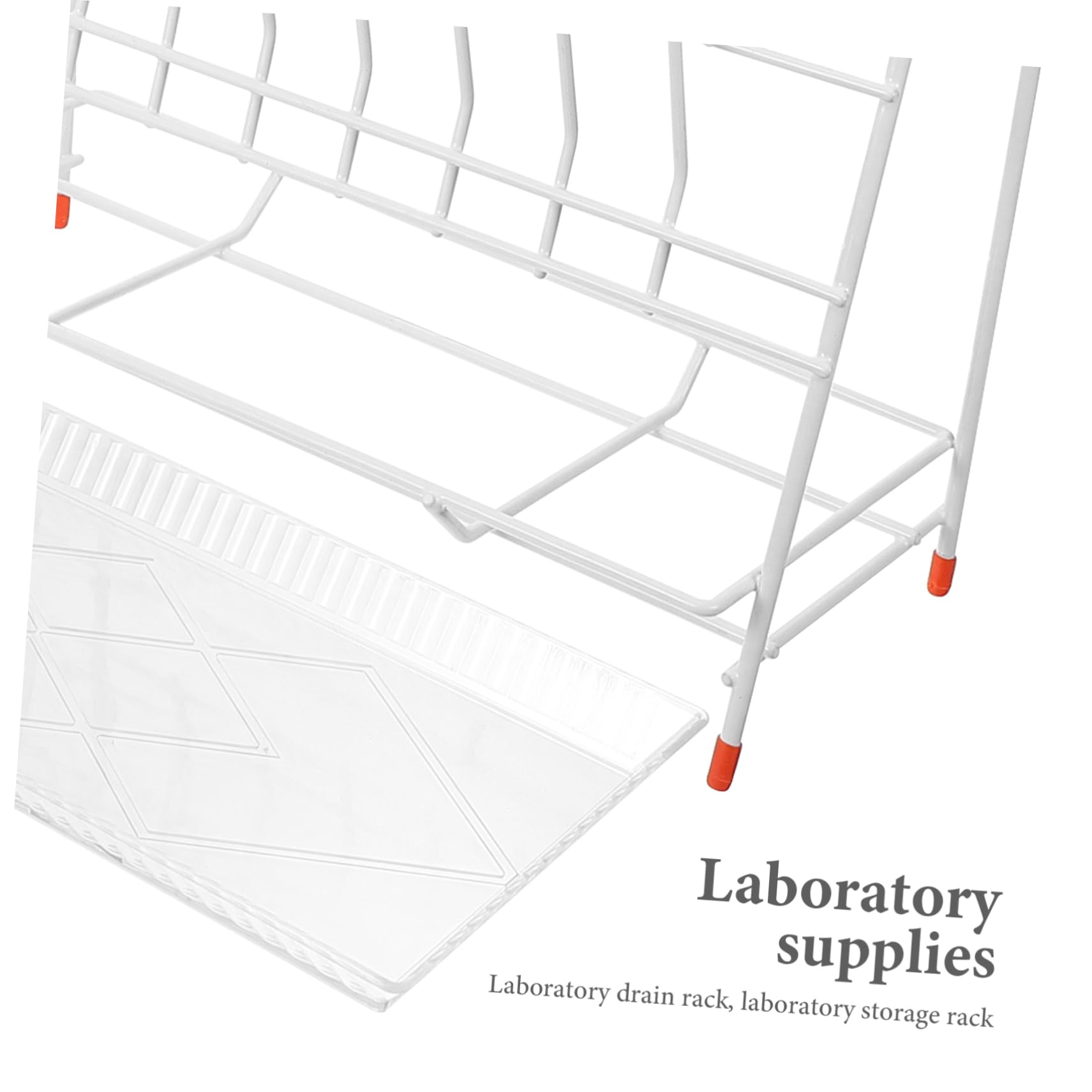 Estante de Secado de Laboratorio 32 Ranuras para Tubos y Botellas, Hierro