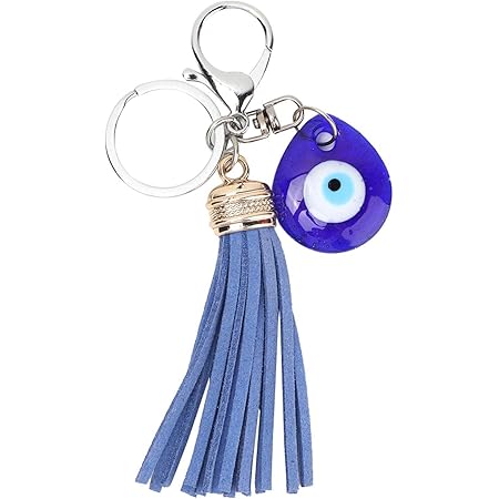Heepdd Porte Cles Blue Eye Mauvais Amulette En Verre Turc Benediction Bonne Chance Porte Cles Pour Les Filles Femmes Sac Cle Decor Cadeau D Anniversaire De Noel Amazon Fr Mode
