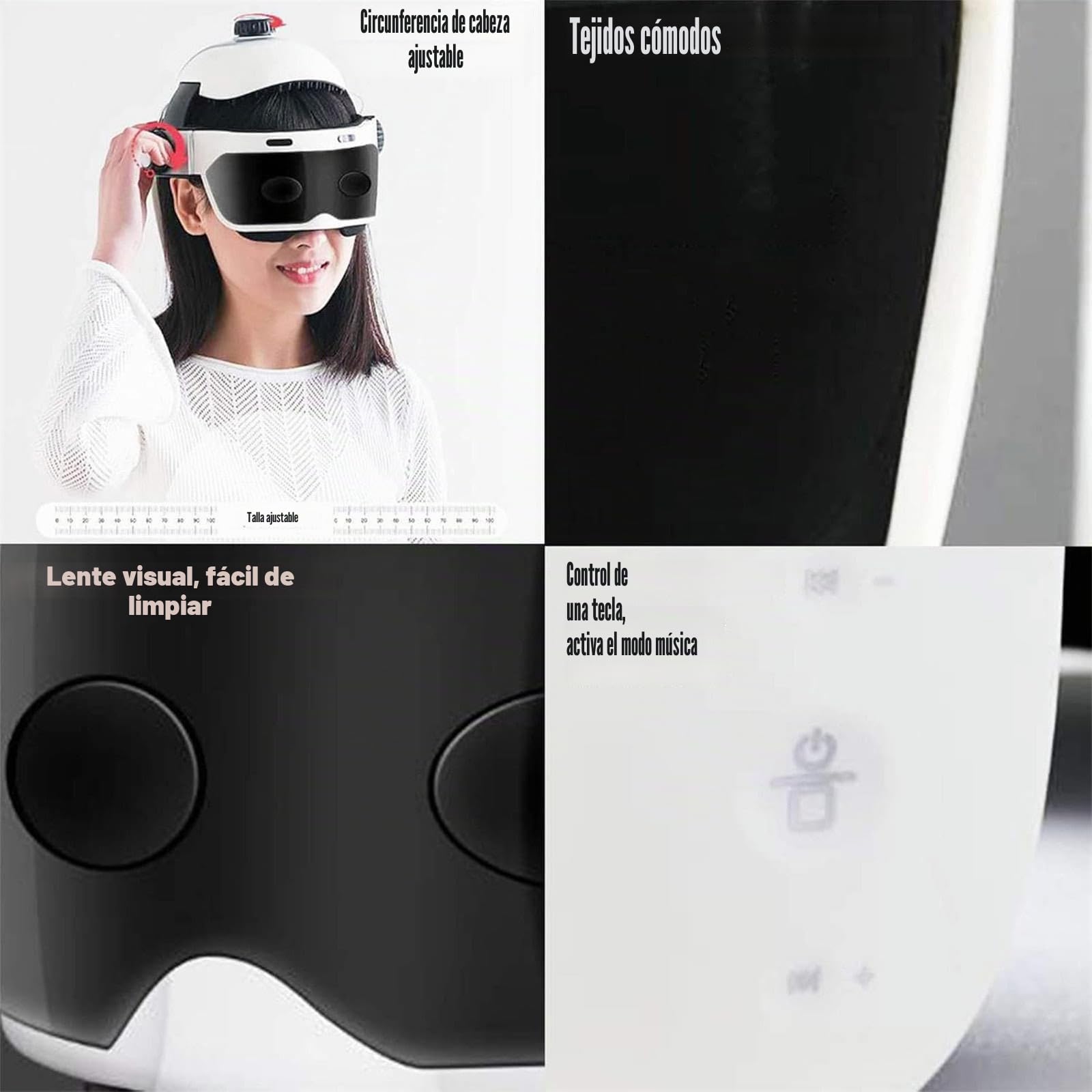 Casco masajeador de cabeza eléctrico con calefacción, inalámbrico, con cinco modos de masaje y bolsa de aire de 360 ​​grados, para el hogar y salón de belleza.