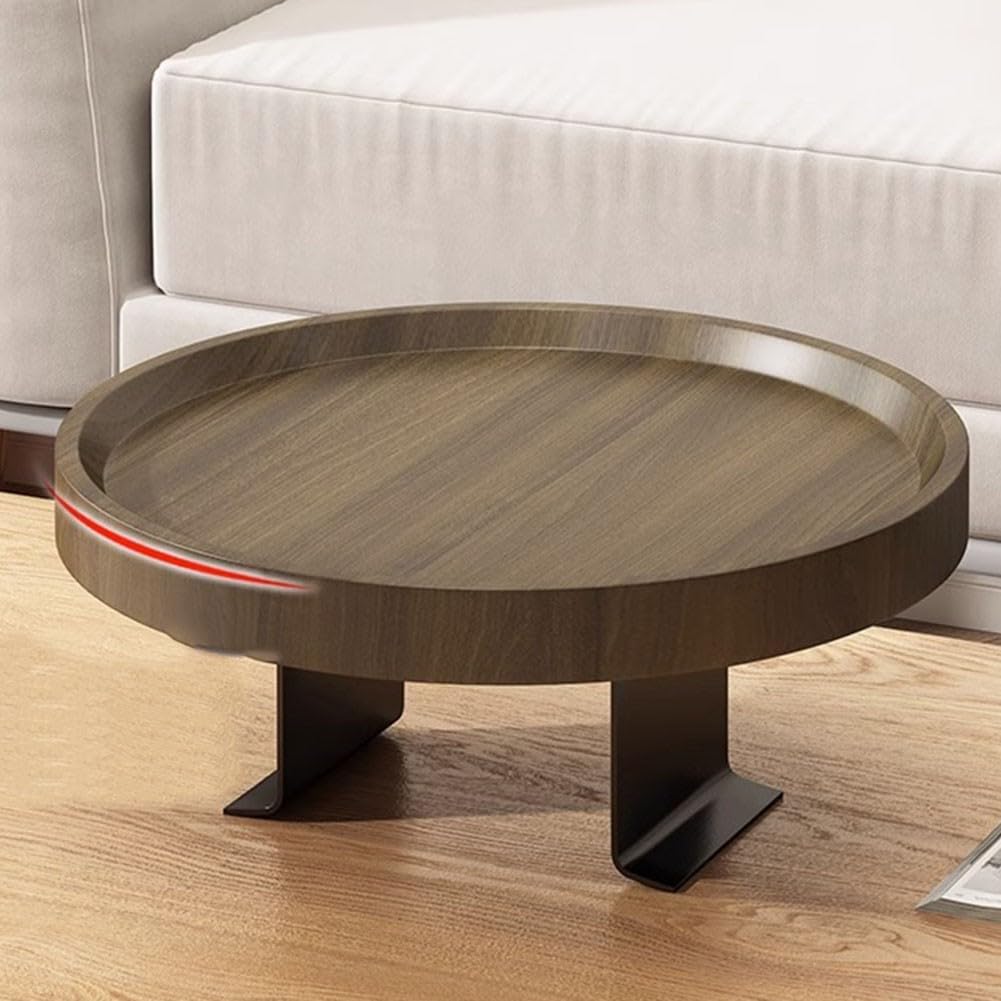 Mesa de madera para sofá de 30 x 30 cm, soporte antideslizante para reposabrazos de 5 a 25,5 cm, ideal para aperitivos de café, control remoto, diseño que ahorra espacio para sala de estar y