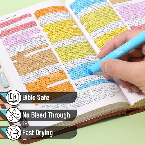 Image of Mr. Pen- No Bleed Gel Highlighters, Dark Sunshine & Smiles, 8 Pack | Bible Highlighters and Pens No Bleed, Bible Markers for Study, Journaling, School Supplies and Accessories