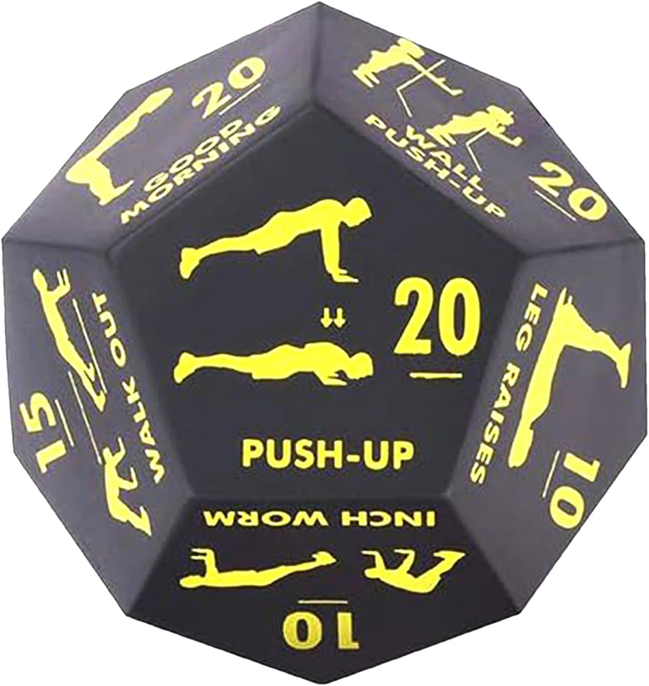 Fitness Dice, Training Dice for Men with Clear Text, Durable Synthetic Leather with High Density Feature, Bodyweight Home Nursery Activity Cardio Session Small Indoor Outdoor Versatile Routine Tool