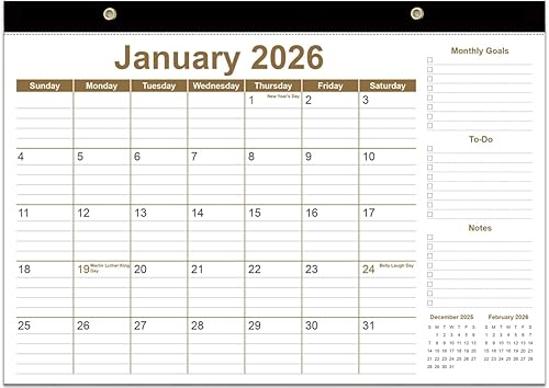 Miniatura 15 de Calendario de escritorio 2026-18 meses, de enero de 2026 a junio de 2027, calendario 2026-2027 con papel grueso para organización escolar en Beige