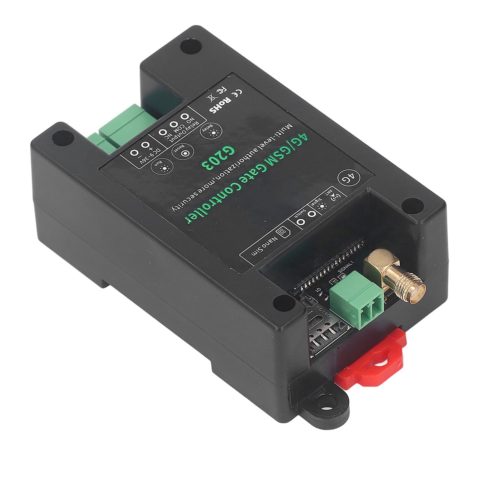 FTVOGUE Contrôleur à Distance de Portail 4G GSM avec Relais 0-9999s pour 1001 Utilisateurs, Application de Commande pour Garage, Accès à Distance et Redémarrage