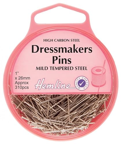 Hemline Nickel,Silver Nickel/Silver Sewing/Dressmaking Pins - 26Mm