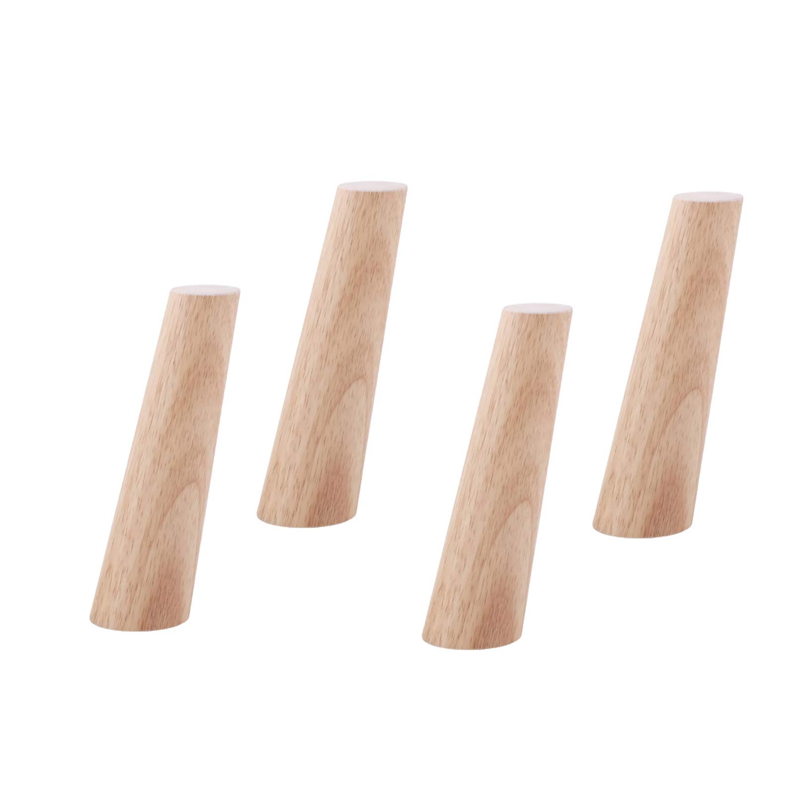Gambe per mobili in legno, piedini di ricambio per tavolo in legno massello, rialzi affusolati per divano letto, pouf, sedia, armadio, tavolino da caffè, divano, scrivania, set di 4 (inclinazione 8