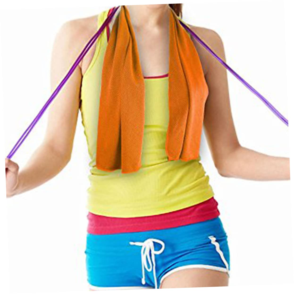 FOYTOKI Cooling Towel for Neck Multifunctional Cold Towel for Yoga and Sports (Blue)