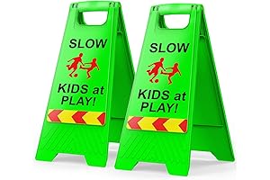Children Playing Metallic Yard Sign (Pack of 2)
