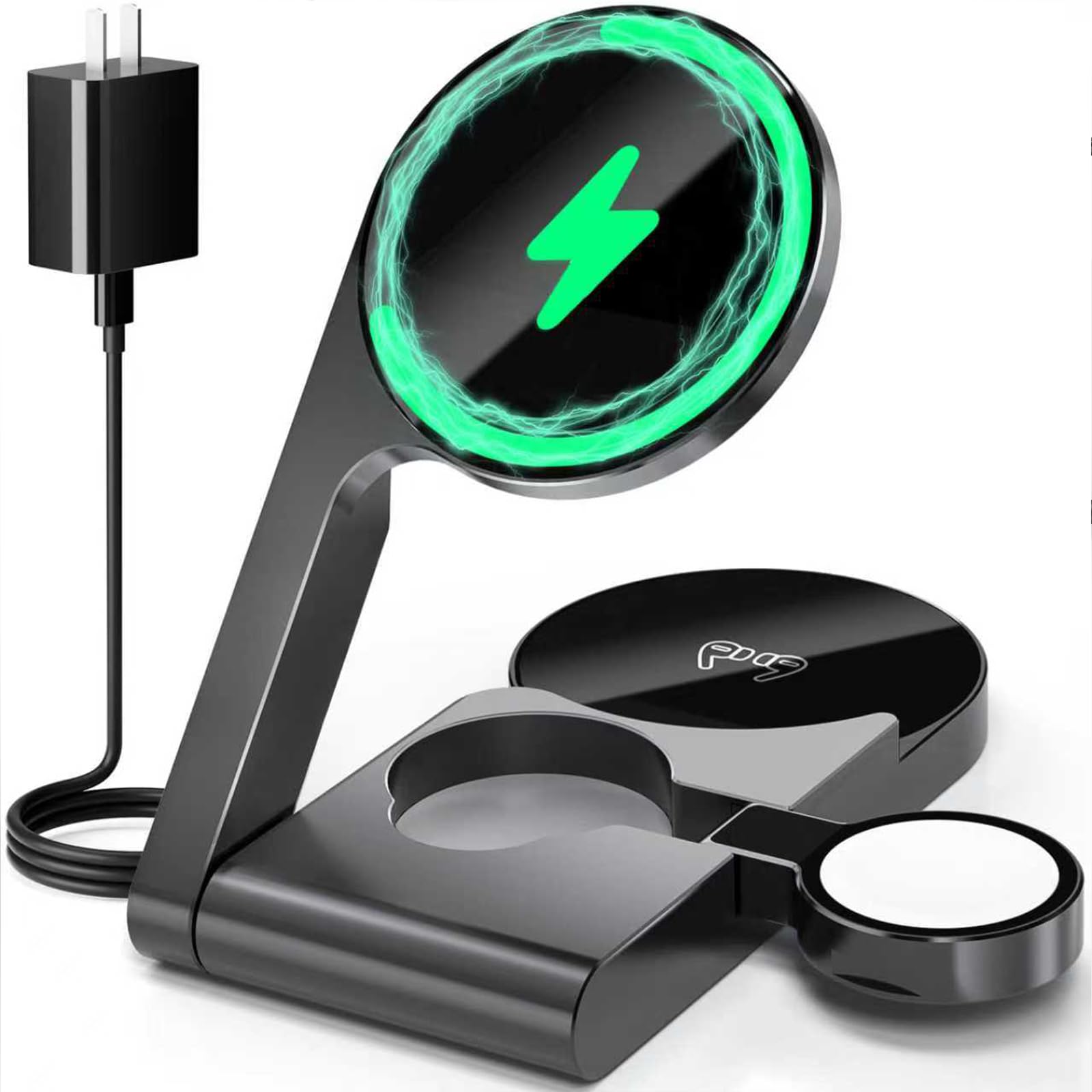 2026 3 in 1 Wireless Charging Station Mag-Safe Fast Charging Station for Apple MagSafe Charger with USB C