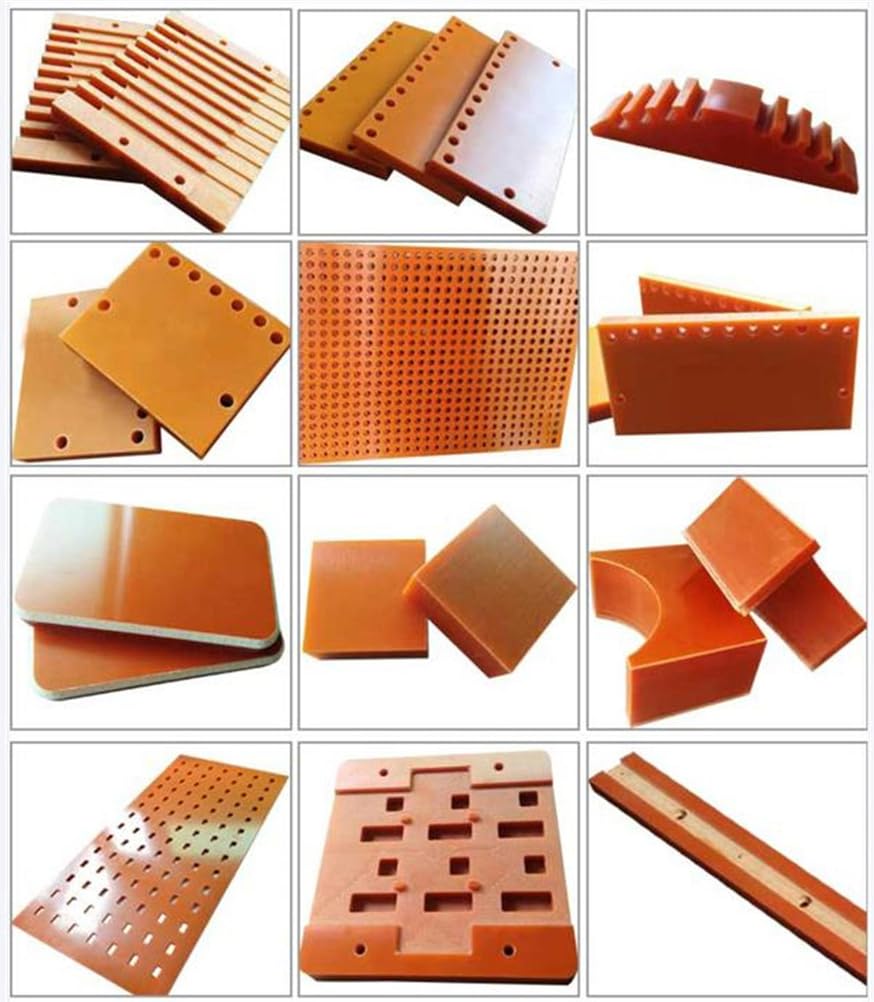Orange Rot Bakelite Phenolblatt Harz-Flache Platte Blatt Platten Platten Platinen Für PCB Mechanische,Länge 250mm Breite 200mm Dicke 8mm bis 15mm 2 Stück,200mmx250mmx8mm
