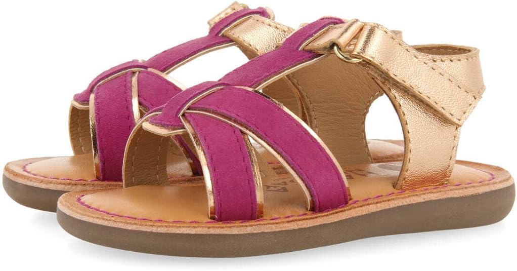 GIOSEPPO Argis Sandale Für Baby-Mädchen – Lila, Wildleder, Metallische Details, Verstellbarer Riemen