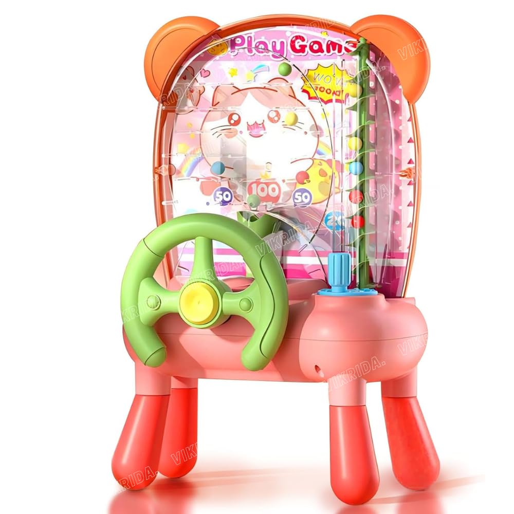 VikriDA Mini Arcade Machine for Kids, Tabletop Pinball Machine for Home Toddler Hand-Eye Coordination Toys, Educational & Perfect for Boys and Girls (Manual, Pink) (B0D1C5Y5H5) Amazon Price History, Amazon Price Tracker