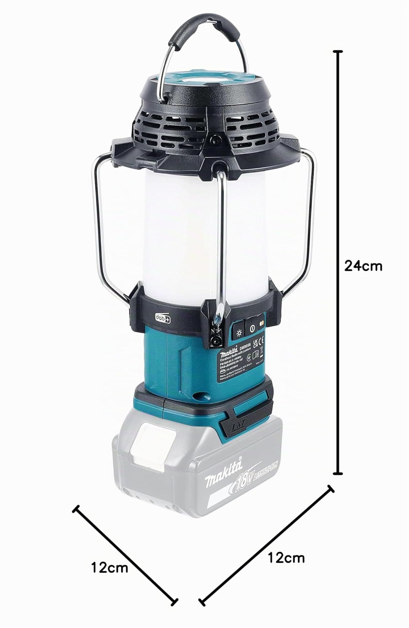 Makita DMR056 Akku-Radio mit Laterne 18V (ohne Akku, ohne Ladegerät)