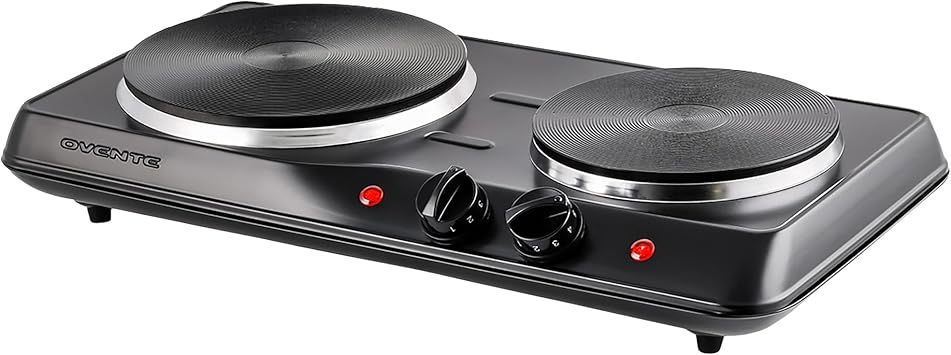 Ovente Electric Countertop Double Burner Ovente Electric Countertop Double Burner