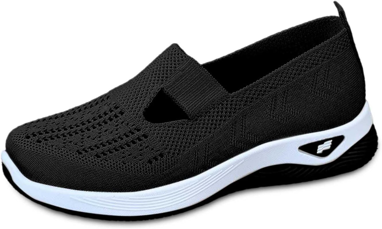 Hanraz Marlene Schuhe Damen Sommer Orthopädische – Turnschuhe Elegant Und Bequem Sportschuhe Atmungsaktiv Slip on Sommerschuhe Laufschuhe Mesh Leicht Sneakers Walkingschuhe