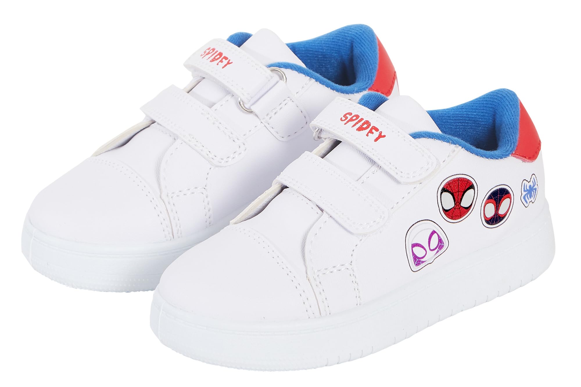 Kids Spidey and His Amazing Friends sneakersy chłopcy dziewczęta białe łatwe w dotyku zapięcie na co dzień czółenka buty do biegania trampki