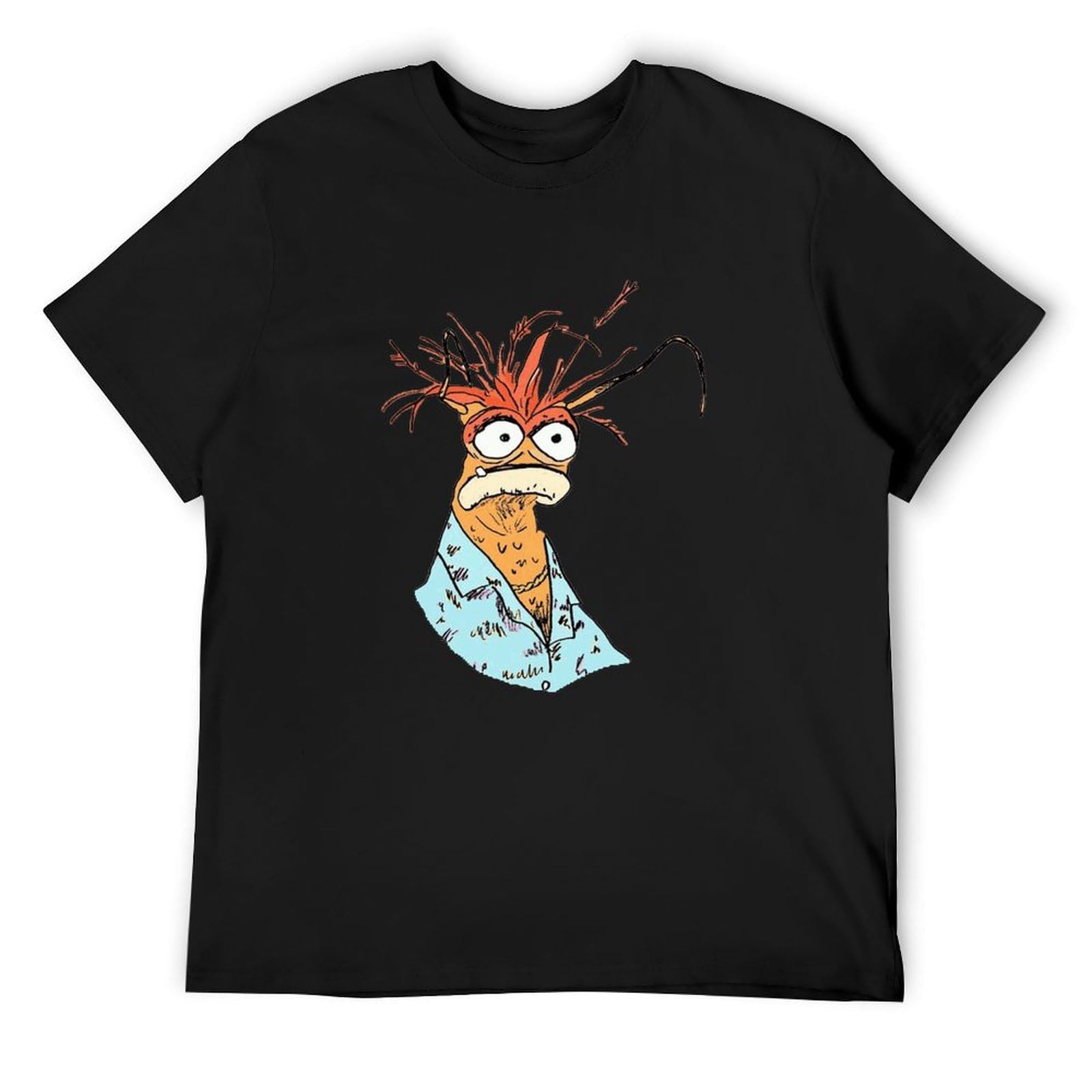 Li Ya Dental Men's Black Pepe The King Prawn. T-Shirt Short Sleeve Short Sleeve Tee Funny T Shirt T Shirt L