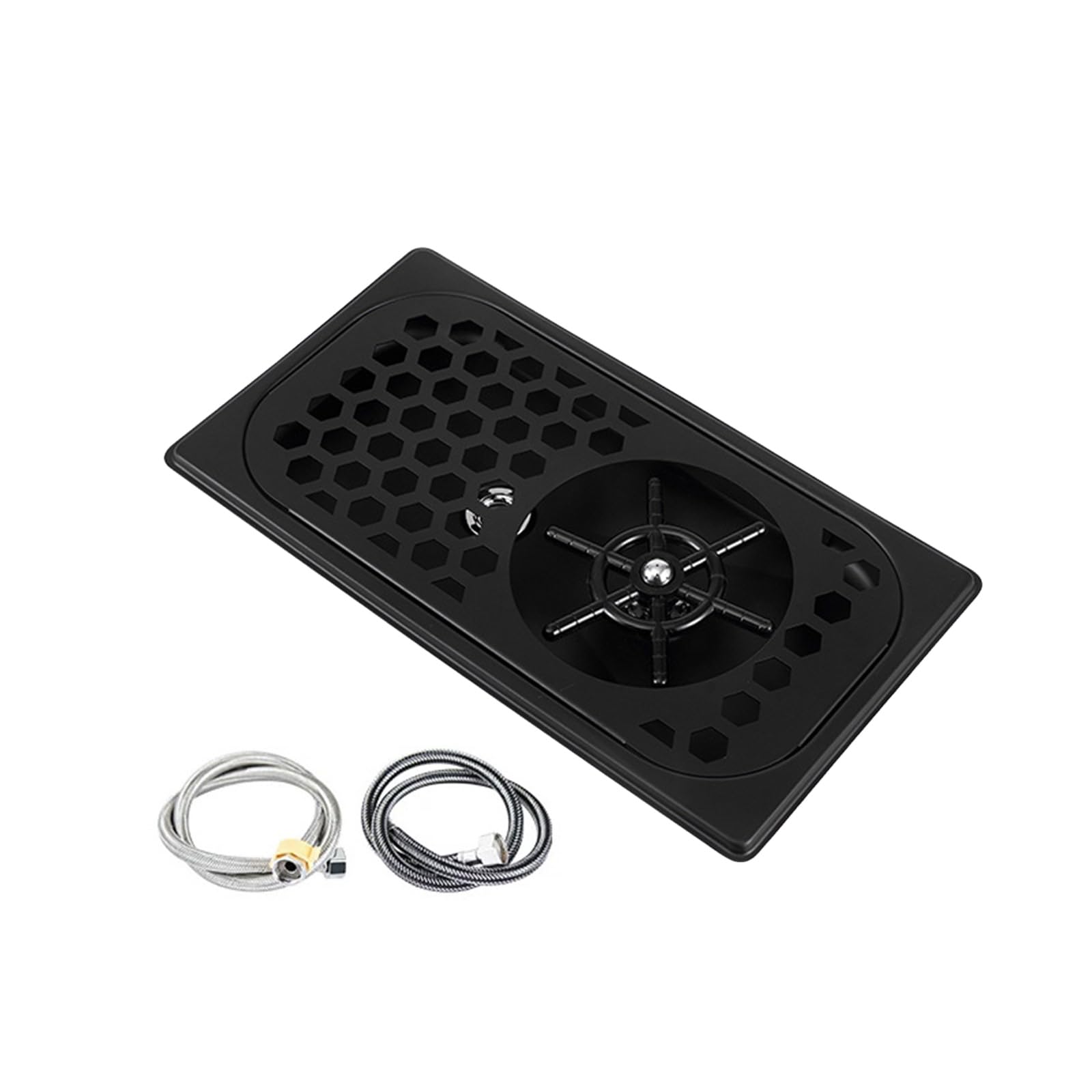 Countertop Cup Draining Tray Stainless Steel Embedded Rinser Insert for Beverage Stations and Coffee Service Areas Cup Rinser Tray Glass Drip Rinse Station Stainless Steel Drain Insert Coffee Counter