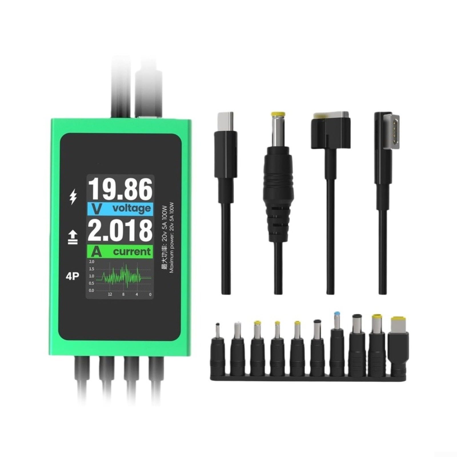 PW08 - Cavo tester di alimentazione per computer portatile con display