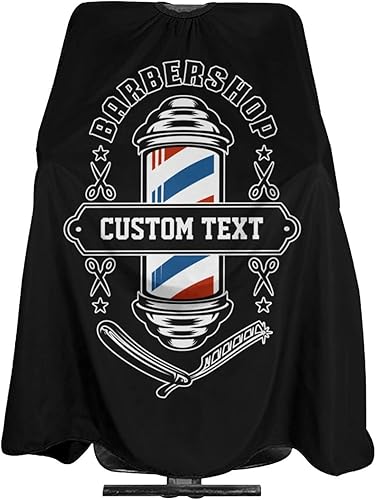 Capa de peluquería impermeable personalizada, añade tu texto fotográfico, capa personalizada de peluquería para hombres, capa de corte de pelo