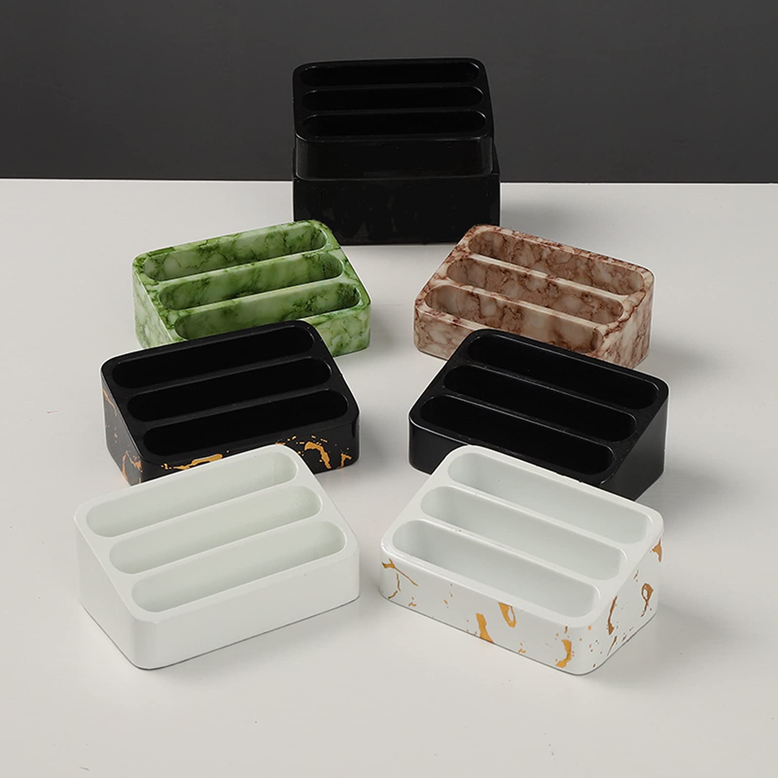 TOMYEUS Etui na wizytówki etui na wizytówki stojak na karty stojak na wizytówki organizer na biurko z 2 przegródkami do umieszczenia imienia (kolor: A)