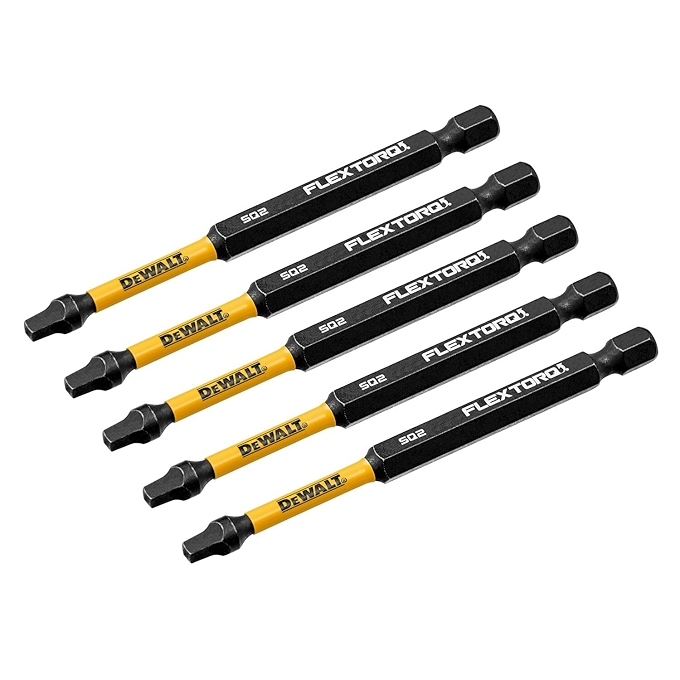 DEWALT FLEXTORQ 方形#2钻头五件套