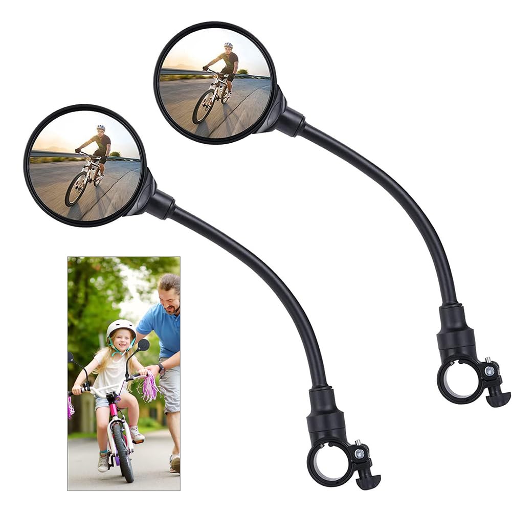 Specchietti Bici 360° Regolabili - Retrovisori Grandangolari Per Manubrio 20-30mm, 2 Pezzi - Foto 12