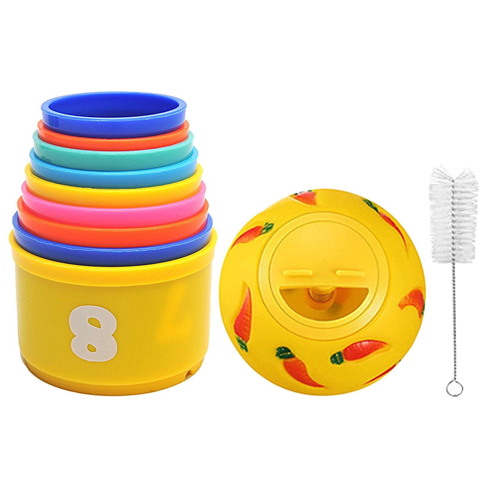 Tumotsit Random Color Stacking Cup | Cups Stack Up Bunnies,Stackable Bunny Nesting Toy For Rabbits, Bunnies, Guinea Pigs, Small Pets And Small Animals