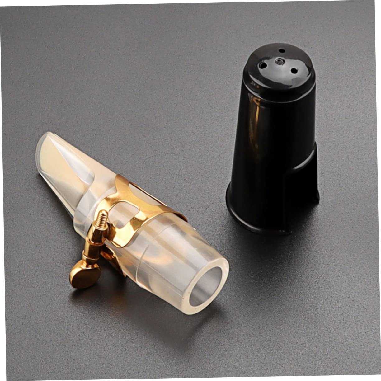 HANABASS Alto Saxophone Kit with and Cap Transparent Mouthpiece for Flat Saxophones for Students and Beginners Easy to Assemble