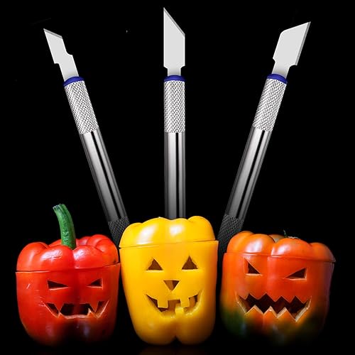 Miniatura 6 de Juego de 21 cuchillos de precisión para manualidades, cuchillos afilados para álbumes de recortes, plantilla, modelado de arte, escultura, cuero de