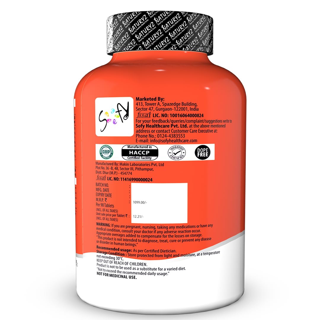 NATURYZ Nitric Pump 2500 Mg Extra Strength L-Arginine | L Citrulline | Caffeine | Boosts Stamina | Energy | Increases Blood Flow | Improves Performance | Ideal Pre-workout Supplement for Men & Women - 90 Tablets — Amazon image 9