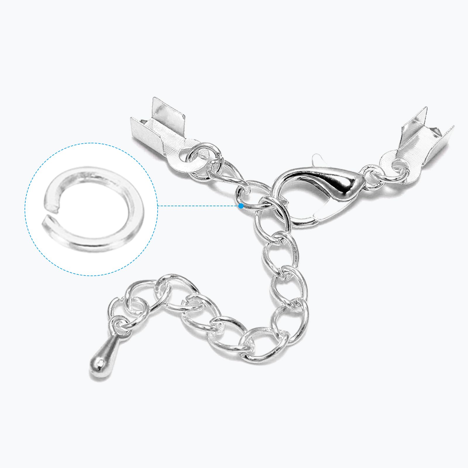 PATIKIL Jewelry Making Accessories Set, 4-10mm Open Jump Rings for Bracelet Necklace Making Findings Jewelry DIY, Silver - Image 3