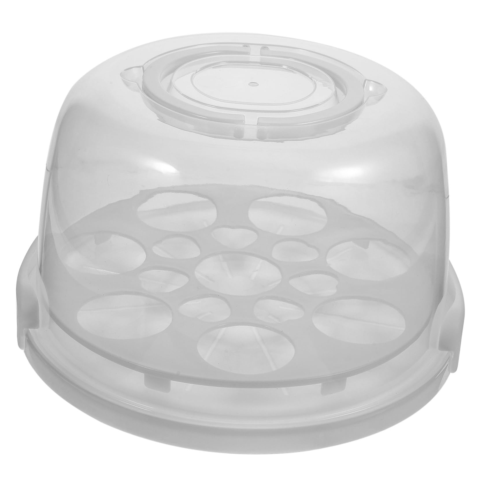 ABOOFAN Large Cake Box Lid Airtight Cake Storage Container Round Cheesecake Keeper Handle Plastic Dessert Carrier for Cupcake Saver