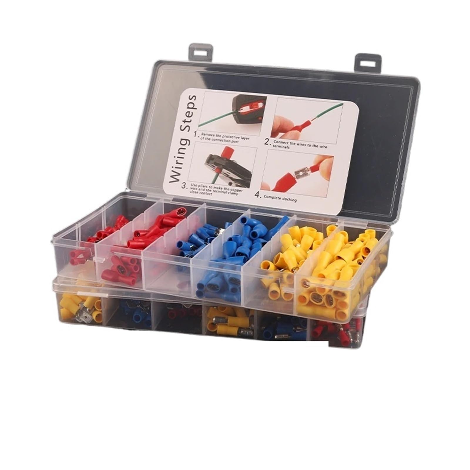 240 Stück/Box, gemischte Packung, verschiedene isolierte Bullet/Spade Butt