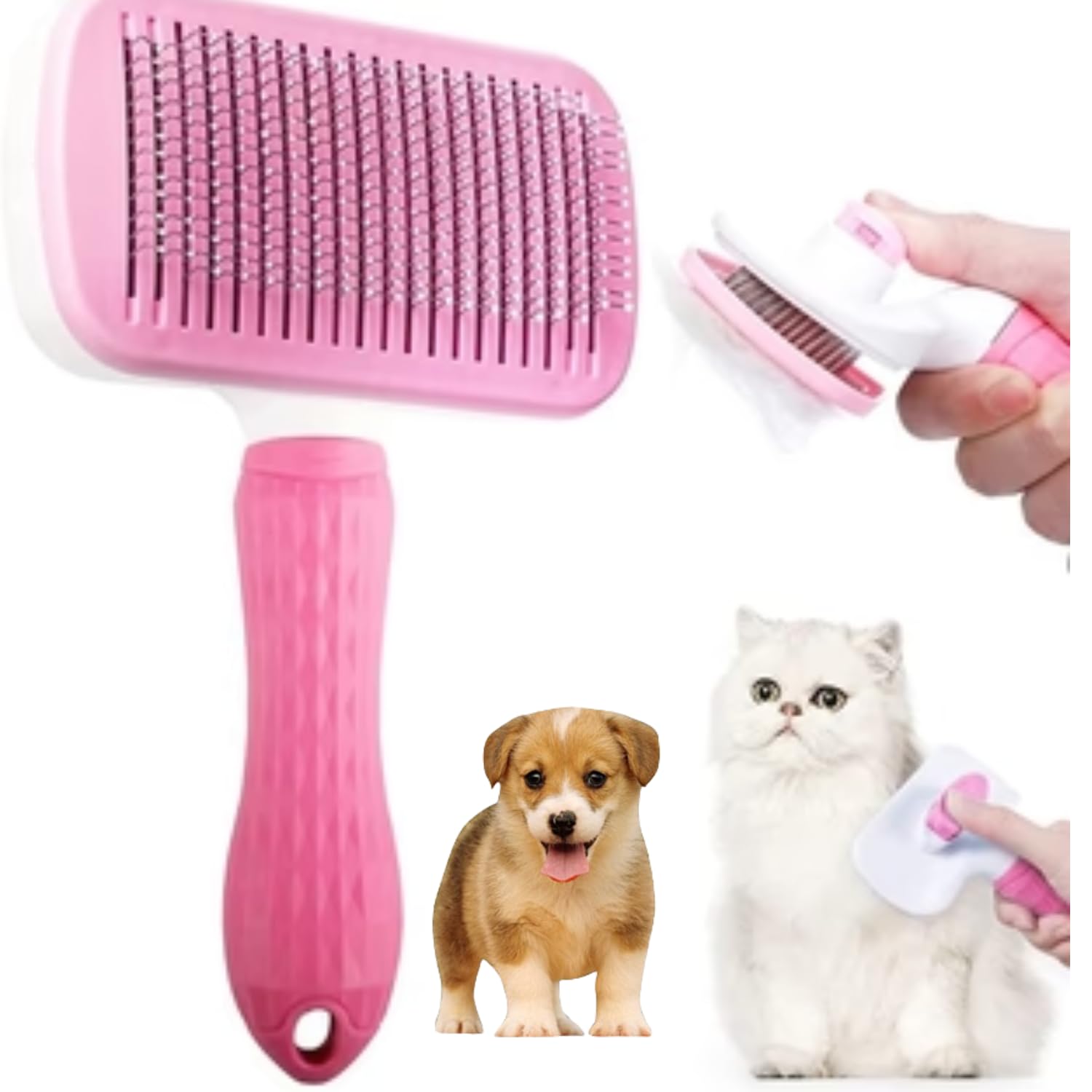 WIMPA Cepillo Perro - Cepillo Para Gatos - Peine Mascotas - Peine Para Gatos y Perro - Accesorios Mascotas