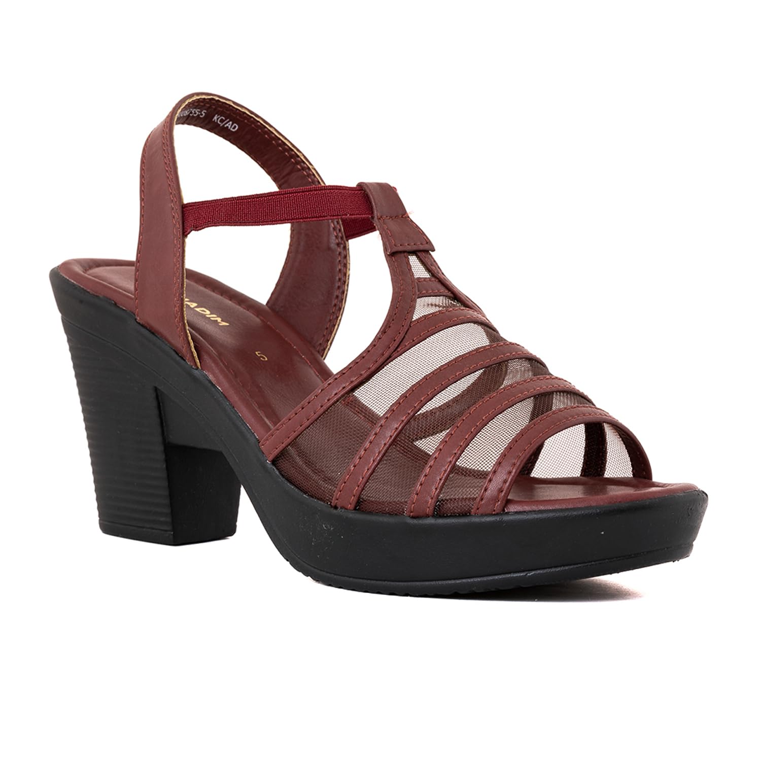 Khadims Burgundy High Heel Block Slingback Sandal for Women (7550085) (B0D6GH798F) Amazon Price History, Amazon Price Tracker