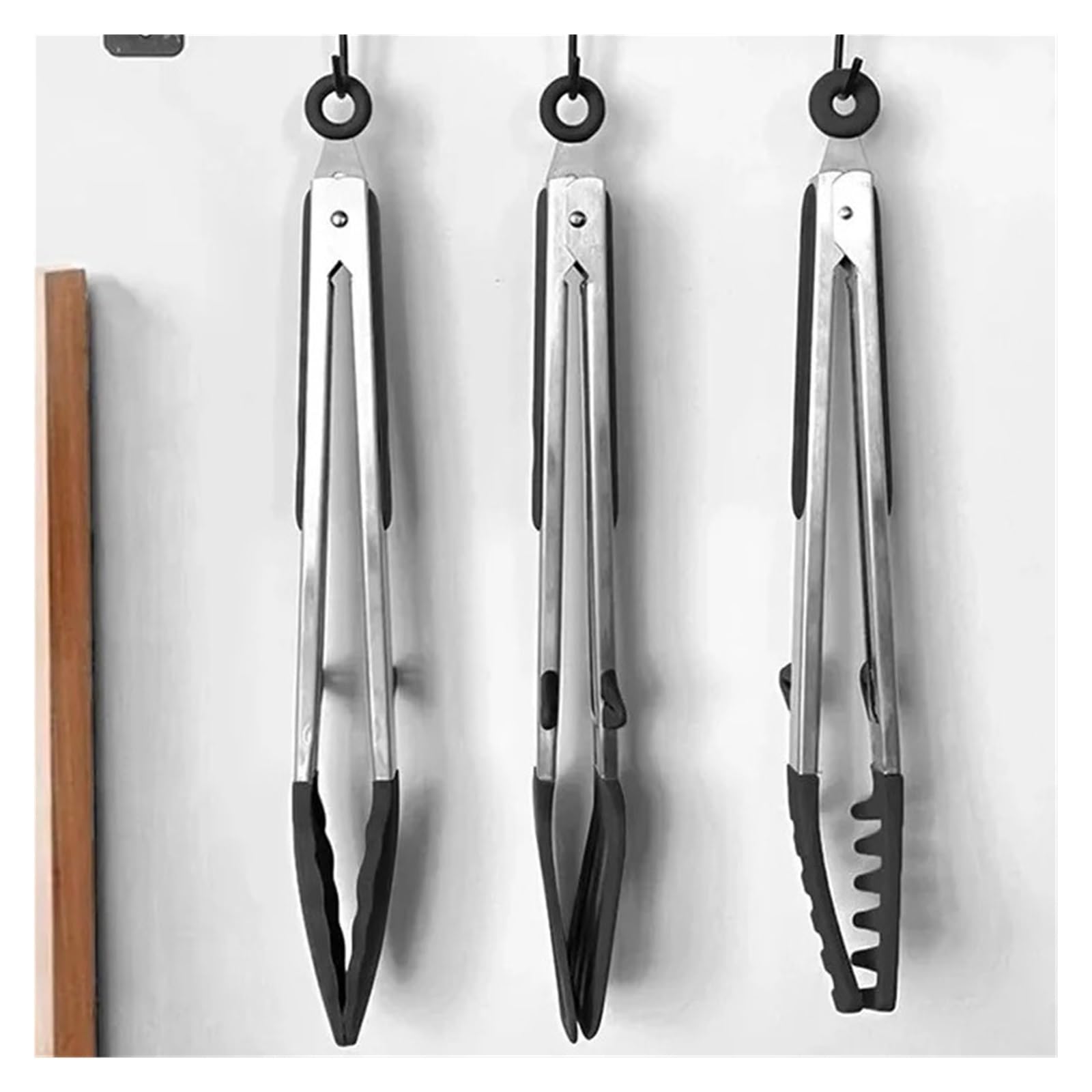 Juego de 3 pinzas cocina silicona antiadherentes for servir alimentos, ideales for barbacoa, ensaladas, filetes, pasta, espaguetis y fideos