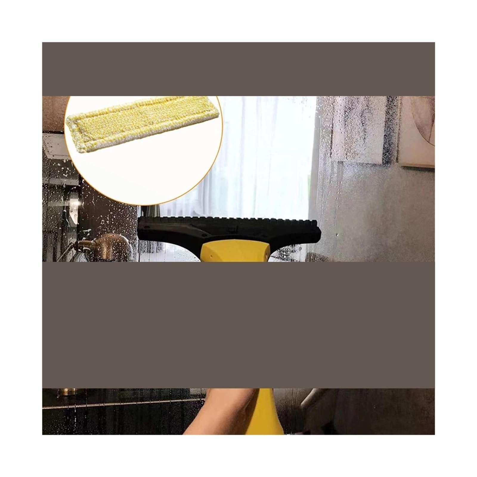 Aspiradora de ventanas, paño de fregona lavable, trapos de limpieza de vidrio, tira de goma, accesorios de repuesto, Compatible con Karcher,WV2 WV5(2pcs)