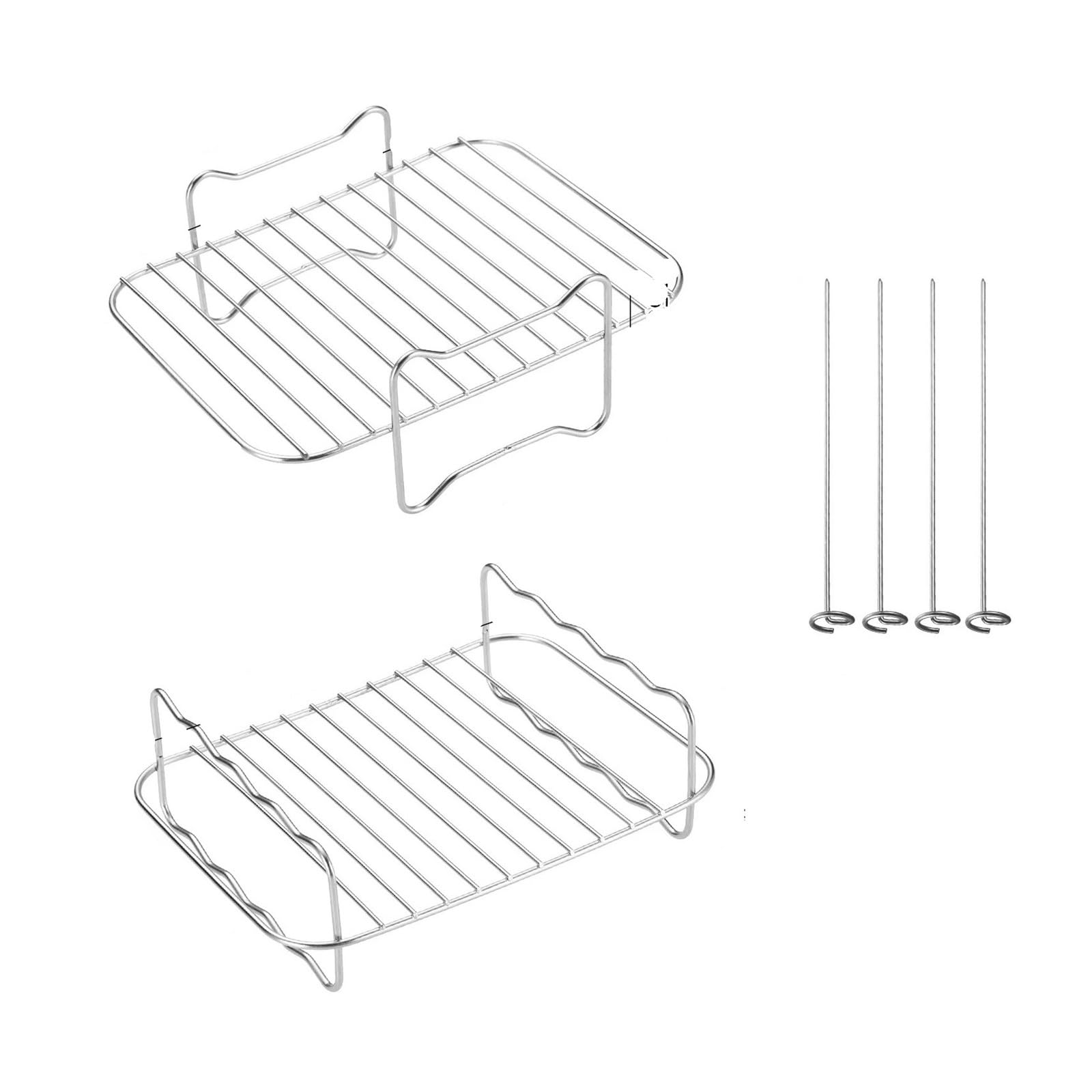 Freidora De Aire Con Molde De Silicona, Compatible Con Ninja, AF500EU | Cesta de bandeja de freidora de aire de silicona reutilizable(Rack set)