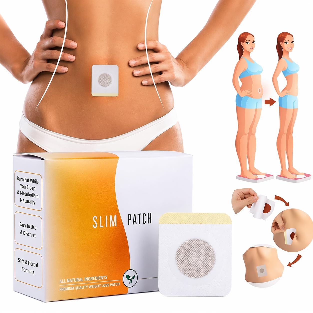 Slimming Navel Sticker Patches for Weight Loss (10pcs X 1pack) – Natural Herbal Cold Compress for Waist Control, Stress Relief & Better Sleep – Hot Body Shaping Belly Fat Burner for Men & Women (PACK OF 20)-image-16